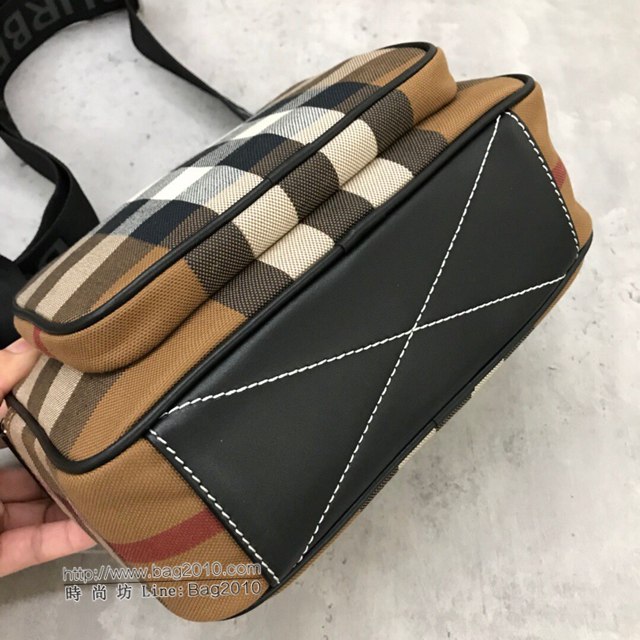 Burberry專櫃新款男包 巴寶莉徽標品牌專用格紋男士相機包斜挎包  db1207
